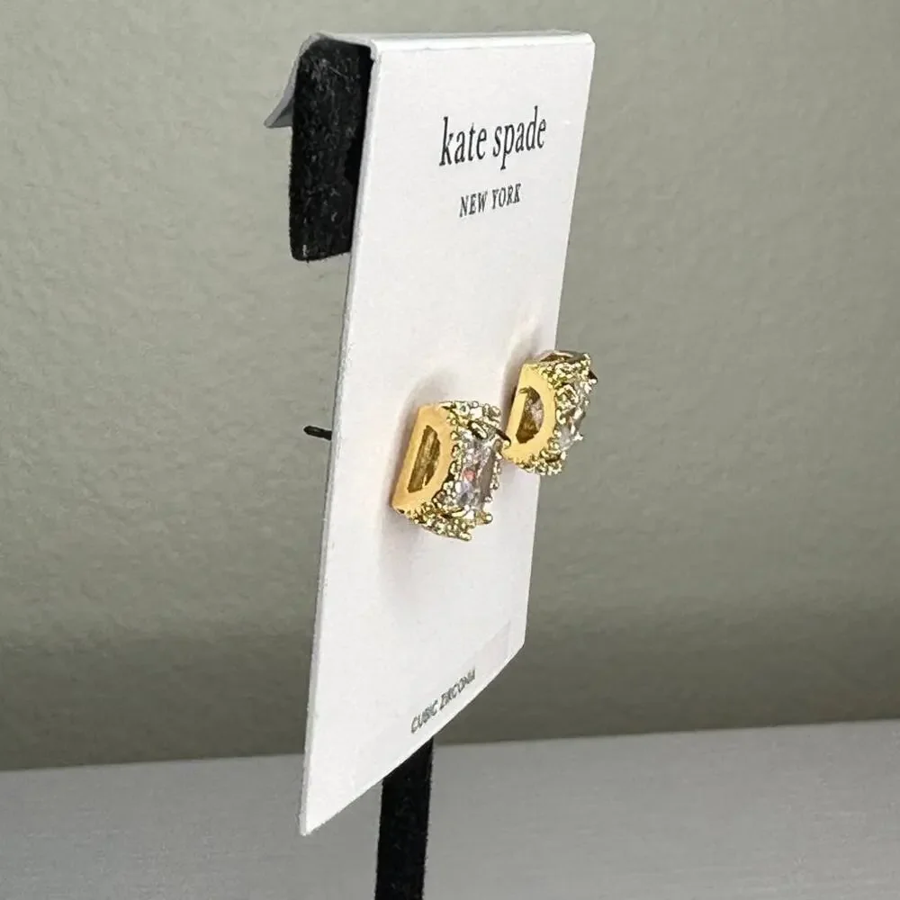 Kate Spade New York That Sparkle Princess Cut Large Studs Earrings
